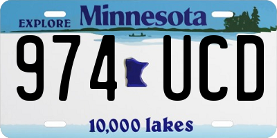 MN license plate 974UCD