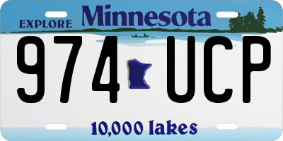 MN license plate 974UCP