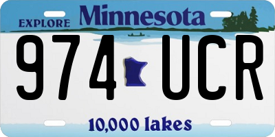 MN license plate 974UCR