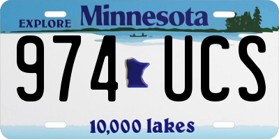 MN license plate 974UCS