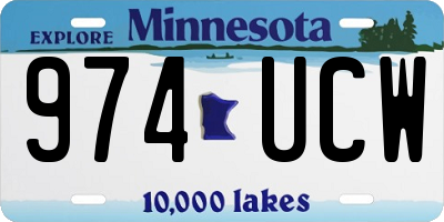 MN license plate 974UCW