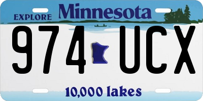 MN license plate 974UCX