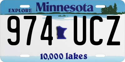 MN license plate 974UCZ