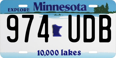 MN license plate 974UDB