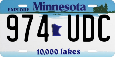 MN license plate 974UDC