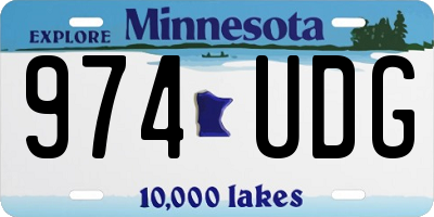 MN license plate 974UDG