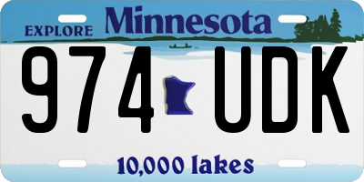 MN license plate 974UDK