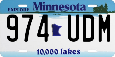 MN license plate 974UDM