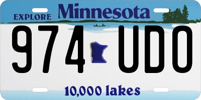 MN license plate 974UDO
