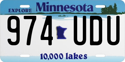 MN license plate 974UDU