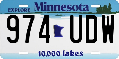 MN license plate 974UDW