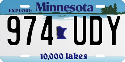 MN license plate 974UDY