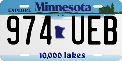 MN license plate 974UEB