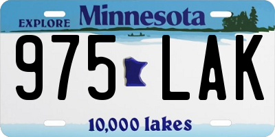 MN license plate 975LAK