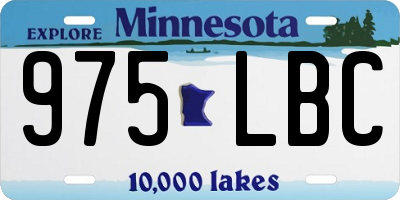 MN license plate 975LBC