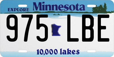 MN license plate 975LBE