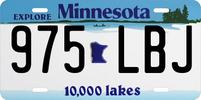MN license plate 975LBJ