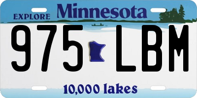 MN license plate 975LBM