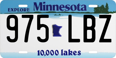MN license plate 975LBZ
