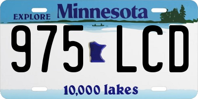 MN license plate 975LCD