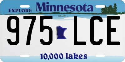 MN license plate 975LCE