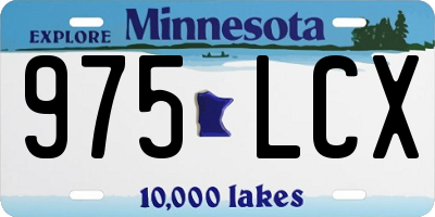 MN license plate 975LCX