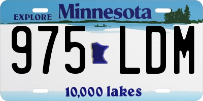 MN license plate 975LDM