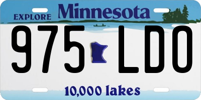 MN license plate 975LDO