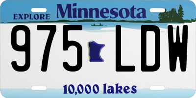 MN license plate 975LDW