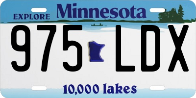 MN license plate 975LDX