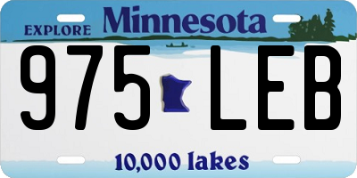 MN license plate 975LEB