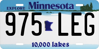 MN license plate 975LEG