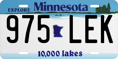 MN license plate 975LEK