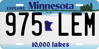 MN license plate 975LEM