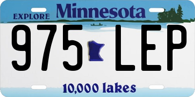 MN license plate 975LEP