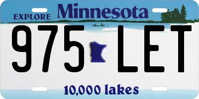 MN license plate 975LET