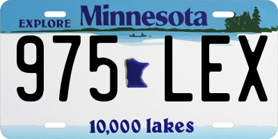 MN license plate 975LEX
