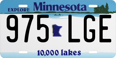 MN license plate 975LGE