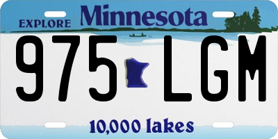 MN license plate 975LGM
