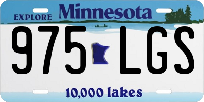 MN license plate 975LGS