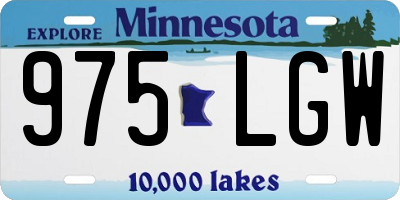 MN license plate 975LGW