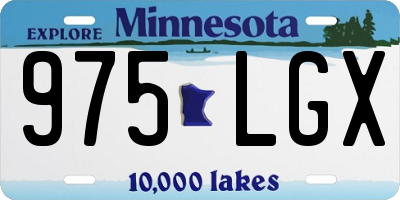 MN license plate 975LGX