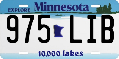 MN license plate 975LIB