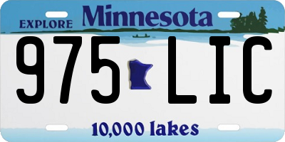 MN license plate 975LIC