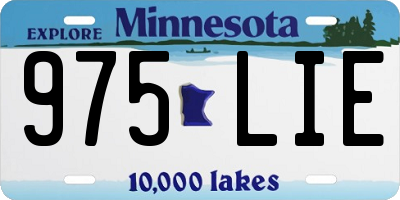 MN license plate 975LIE