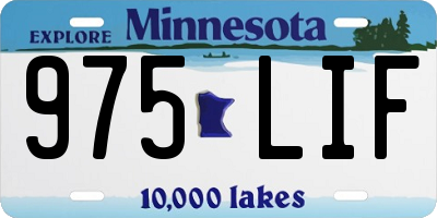MN license plate 975LIF