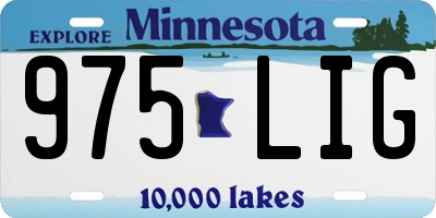 MN license plate 975LIG