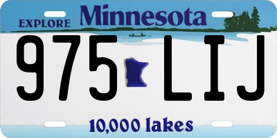 MN license plate 975LIJ