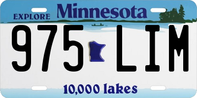 MN license plate 975LIM