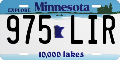 MN license plate 975LIR